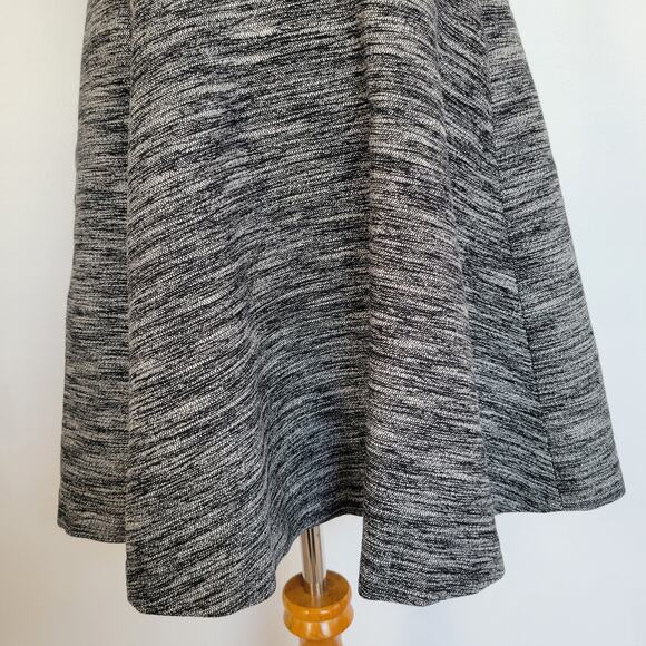 Madewell The Anywhere Dress Tweed Black Fit Flare Faux Leather Women 6 - Picture 6 of 13